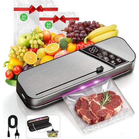 Macchina sottovuoto per alimenti con sterilizzazione UV，dispositivo sottovuoto professionale con velocità di aspirazione di 15 l/min (1/5)