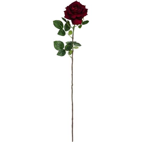 Fleur artificielle Tige de Rose velours H 83 cm - Atmosphera