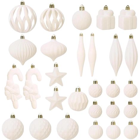 Boules de Noël en Velours Décorations Incassables pour La Maison Ensemble de Boules de Noël Incassables Pour Intérieur Extérieur Appuis De Fenêtre Réunions Familiales Porche (1/5)