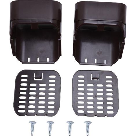Extension de gouttière de Type A 2x3 pouces, accessoire d'extension de gouttière, filtre de sortie et protection contre les feuilles pour résidentiel marron (1/5)