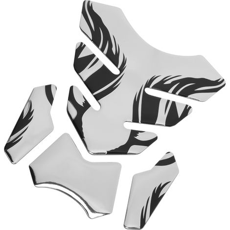 4PCS Protection Moto Réservoir Autocollant Bande Mousse Souple Adhésif Entretien Personnalisé Argent (1/5)