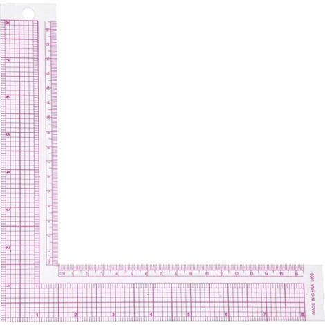 2 Pcs L-Forme Carrée Règle D'angle,Règle de Mesure de Couture,Règle à Angle de 90 Degrés en Forme de L Accessoires de Couture,Dessin en L Couture,Outil de Fabrication-15cm (1/4)