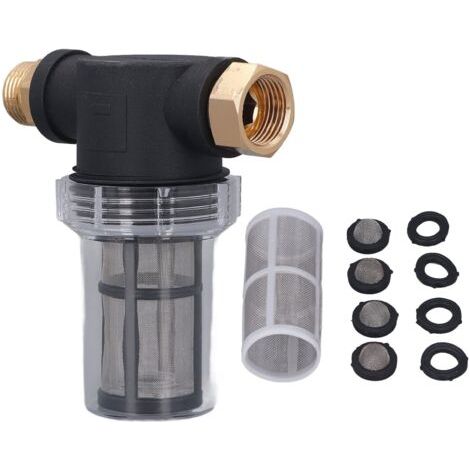 Filtre de Tuyau D'arrosage pour Entrée D'eau de Nettoyeur Haute Pression, Filtre de Tuyau D'arrosage Filtre de Pipeline de 3/4" Filtre à Eau de Sédiment Filtre de Pompe à Eau pour Irrigation de Jardin (1/5)