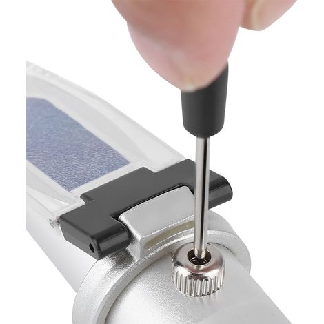 Präzisions-Aluminium-Refraktometer mit Temperaturkompensation, 17 cm, 235 g, mit Stoffpipette, 0–32 % Brix, 1,000–1,130, geeignet für Bier, Wein, Saft und Zucker. (1/5)