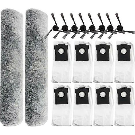18 pièces de rechange pour balai balai à chenilles Dreame Mova Z5 / Z5 Pro / Z50 Ultra : brosse latérale et sac à poussière. (1/5)