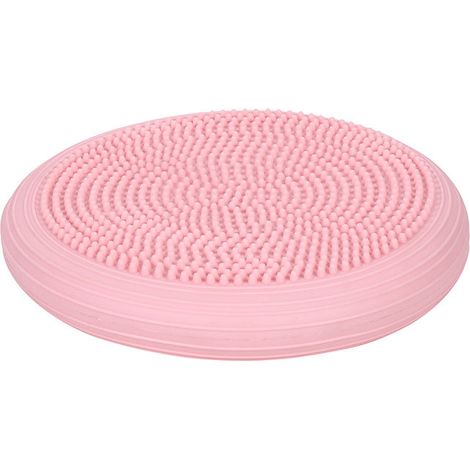 Coussin d'équilibre gonflable flexible épais portable, disque de core strength pour enfants et adultes, rose. (1/5)