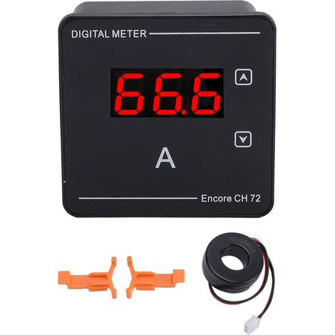 Digital AC Ammeter 1-120A Measurement Range Backlit Display LED Screen Embedded Installation AC Current Meter (1/5)