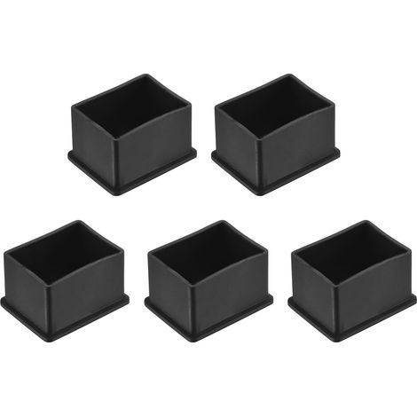5 Pièces Bouchons Carrés en Plastique pour 30x40mm Noir (1/5)