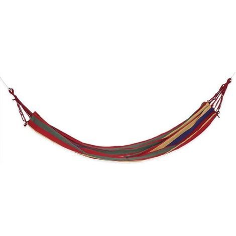 Portable striped hammock swing, 190 x 80 cm, hanging bed.