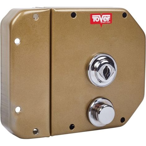 Cerradura seg. sobr. 1p tover oro 7001 izq con resbalon 7001 (1/2)