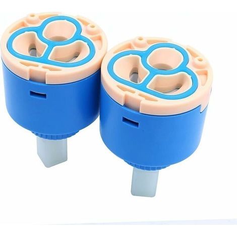 Confezione da 2 cartucce di ricambio in ceramica per rubinetto miscelatore da cucina - 35 mm (1/5)