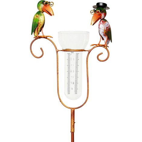 Pluviometro decorativo con uccelli