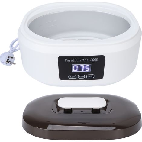 Pot de cire chaude professionnel blanc, chauffe rapide grande capacité, machine à chauffer la cire, prise UE 220V (1/5)