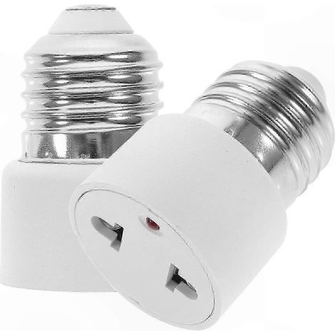 E27-auf-2-Fassungs-Adapter, Schraubfassungsadapter für Glühbirnen und Leuchten, 2er-Pack (1/3)