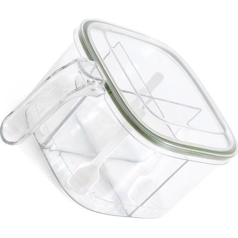 Barattolo per spezie Dailygoods con 4 scomparti, contenitore ermetico per spezie, contenitore in plastica per spezie, organizzazione in cucina, grande capacità, leggero. (1/5)