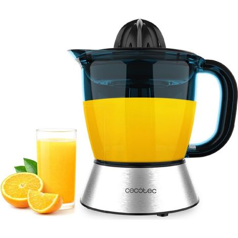 Cecotec Zitra Steel spremiagrumi elettrico, 40 W, rotazione bidirezionale, 2 coni, capacita' 1 L, filtro regolabile, accensione automatica (1/4)