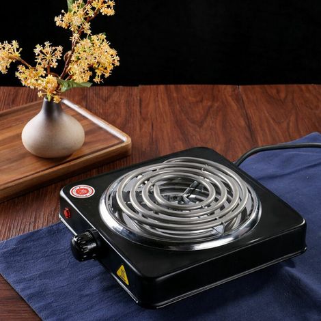Green Mobility-Accueil mini réchaud électrique brûleur simple plaque portable réchaud moustique 1000W haute puissance 2001000℃ réchaud de cuisine eau fumée charbon de bois coquille de noix de coco cha (1/5)