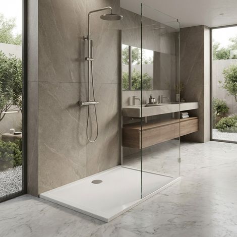 Piatto doccia in ceramica 100x70xH4 cm con scarico lato parete – Squash  Ceramica Dolomite
