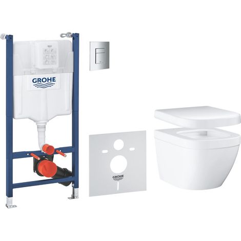 Grohe Solido 5-in-1 Set mit Euro Keramik für WC, QuickFix, Chrom/Alpinweiß, 39890000 (1/5)