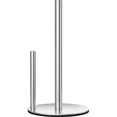 Distributeur de papier essuie-tout de cuisine haut de gamme en acier inoxydable - avec base lestée, 1 pièce, argent (1/5)