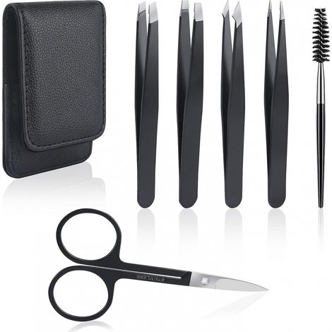 Kit de pinces à épiler 6 pièces, pinces professionnelles