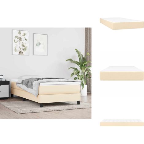 Matelas à ressorts ensachés pour enfants crème 80x160 cm tissu - Matelas À Ressorts Ensachés Pour Enfants - Matelas - Meuble De Chambre À Coucher - Matelas De Lit (1/5)