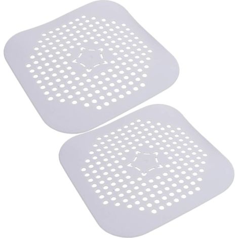 Collecteur de vidange carré en silicone gris 2 pièces