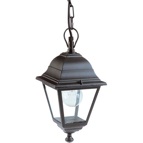 Lampada Lanterna Sospesa Piccola Colore Nero da Esterno Linea Mini Quadrata Sovil