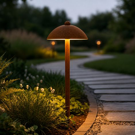 "Sarh" LED-Außenleuchte, 70 cm, 7 W, 220 V AC, 3000 K, Rostbraun
