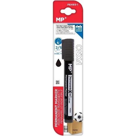 Rotulador permanente negro de 1,0/5,0 mm