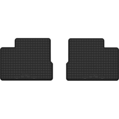 Tapis de sol arrière en caoutchouc (2 pièces), universels pour : Alfa Romeo Giulietta hatchback (2010-2020)