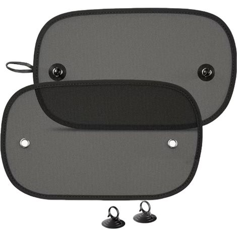 2 Pcs Pare Soleil Voiture,2026 Pare Soleil Fenêtre Voiture avec Ventouses Puissantes, Filet Protection Solaire Protection UV/Chaleur, Universelle Lunette Arrière Vitres Latérales Compatibles (1/5)