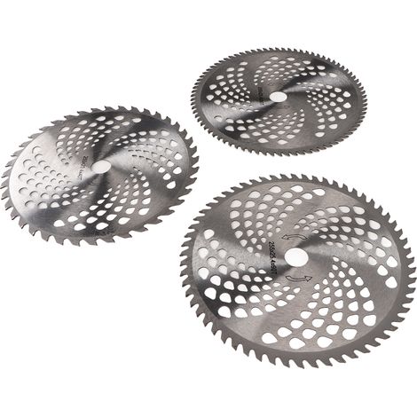 Set mit 3 runden Stahlmessern (40T, 60T, 80T) für Rasentrimmer/Freischneider (1/5)