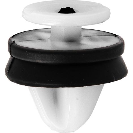 Clip di fissaggio per pannelli interni e portiere, in confezione da 12 pezzi, per veicoli Renault / Peugeot / PSA / Citroën / Fiat / Nissan, foro da 8,2 mm, colore bianco/nero.