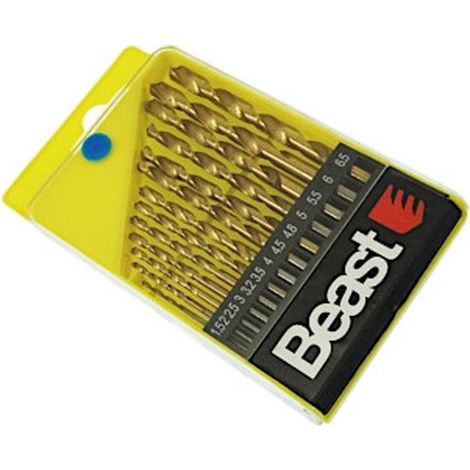Forets pour Métaux 1.5-6.5 mm - HSS Titan - Lot de 13 - Précision et durabilité - Beast