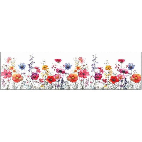 Autocollant floral coloré pour fenêtre, usage quotidien à la maison et dans la cuisine - L (1/5)