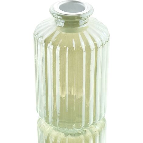 Stabkerzenhalter Eisgrün mit Rippenrelief 9,7 cm - Glas