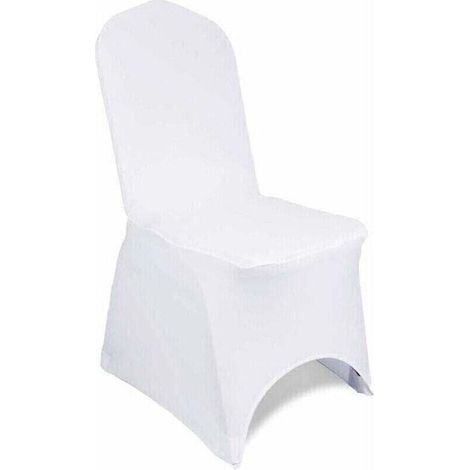 Lot de 10 housses de chaise en tissu élasthanne extensible amovible et lavable pour mariage, banquet, cérémonie, hôtel, salle à manger, fête, décoration (1/4)