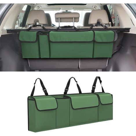 Organiseur de coffre de voiture, organiseur à suspendre pour siège arrière pour VUS, camion, monospace, imperméable, sac de rangement pliable avec 4 poches, accessoires d'intérieur de voiture (1/5)