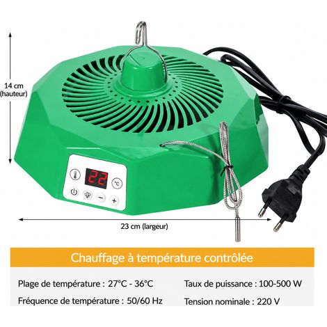 Lampe chauffante soufflante d'élevage 220V norme européenne réf 2374 1 kg – Livraison gratuite