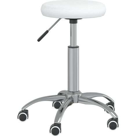 Massagehocker Kunstleder Weiß