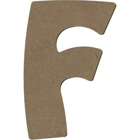 Lettre majuscule F en bois MDF à décorer - 8 cm (1/3)