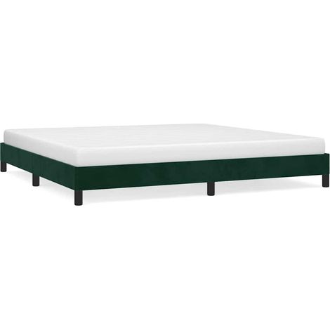 Maison Exclusive - Giroletto senza Materasso Verde Scuro 200x200 cm in Velluto