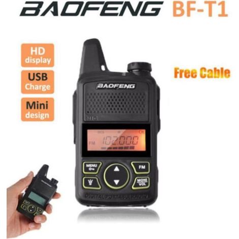 Baofeng BF-T1 Mini talkie-walkie 65-108Mhz, chargement USB (1/4)