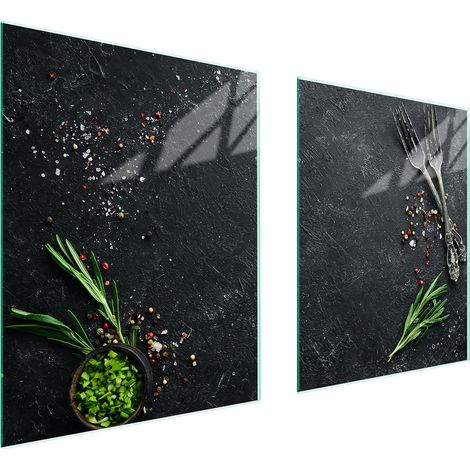 GLASSCHUTZPLATTE FÜR HERD 85x52 KÜCHE (1/5)