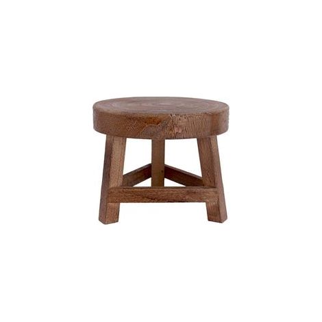 Mini tabouret en bois de 17,8 cm, support de présentation, colonne de pot de fleurs, mini tabouret pour plantes grasses ou bonsaï pour décoration d'intérieur ou d'extérieur (1/4)