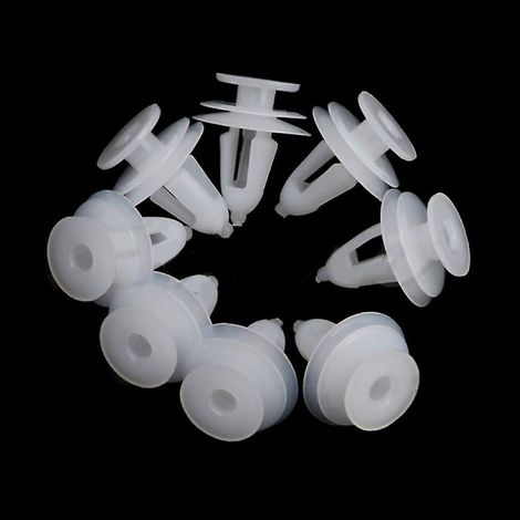 20 rivets en plastique blanc, clips de fixation, trou de 9 mm pour pare-chocs de voiture (1/5)