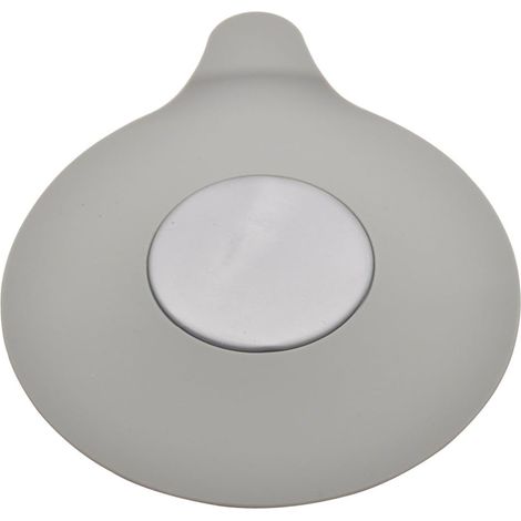 Bouchon de bain et évier en silicone, bouche d’aspiration universelle pour cuisine, salle de bain, buanderie – Gris, étanche et facile–DELKEVIC
