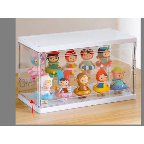 Vitrine de rangement transparente pour figurines et blind boxes, modèle 2109 standard avec panneaux latéraux, présentation élégante