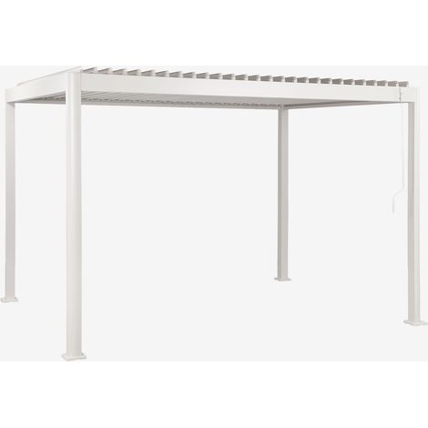 Pergola bioclimatique en aluminium avec lames Druvia SKLUM Blanc Gardenia 3 x 4 m (1/5)